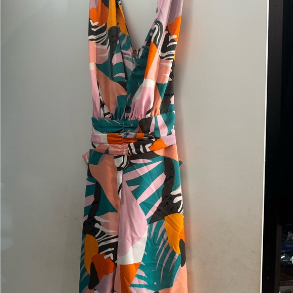Colorful Abstract Print Romper - Picture 1 of 7